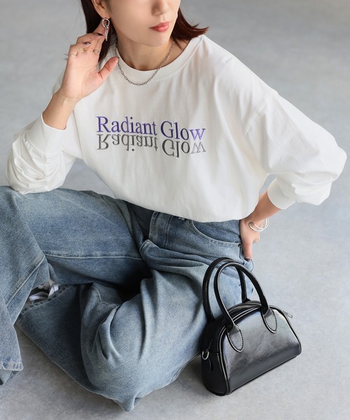 BUDSPOOL センター刺繍 ロンT ブラック XL メンズ
