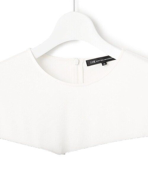 tシャツ 「洗える」ウールライクビスチェコンビ デザイン カットソー レディース 23区 tシャツ 「洗える」ウールライクビスチェコンビ デザイン