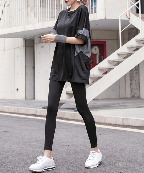 HYS SHOP レギンス スパッツ 「フィットネス4点セット