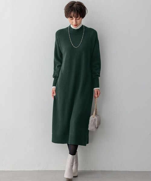 23区（ニジュウサンク） ワンピース 「洗える」カシミヤブレンド