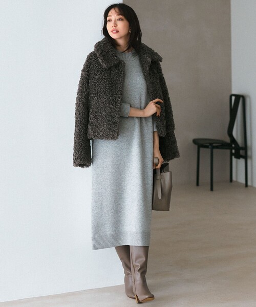 23区（ニジュウサンク） ワンピース 「洗える」カシミヤブレンド