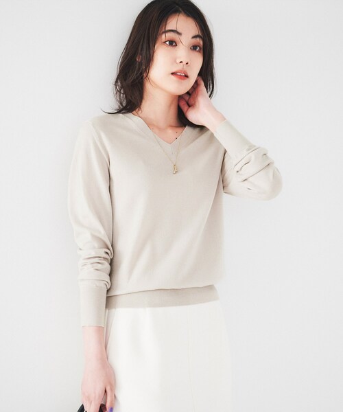 UNTITLED（アンタイトル） ニット セーター ウール Vネックプル