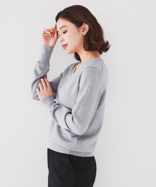 UNTITLED ニット セーター ウール Vネックプルオーバーニット