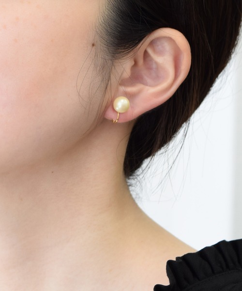 【落ち着いた印象】シングル イヤリング ops petite earring イヤリング 落ちにくい ミニマル 真鍮