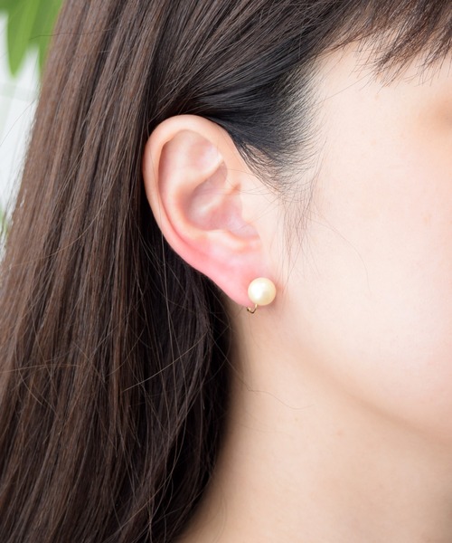 【落ち着いた印象】シングル イヤリング CALIN STANDARD イヤリング 金属アレルギー対応made in japan
