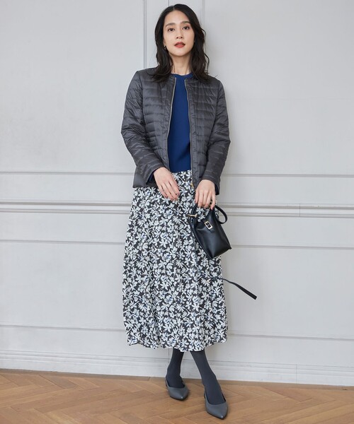 自由区（ジユウク） スカート スノーフラワープリント スカート