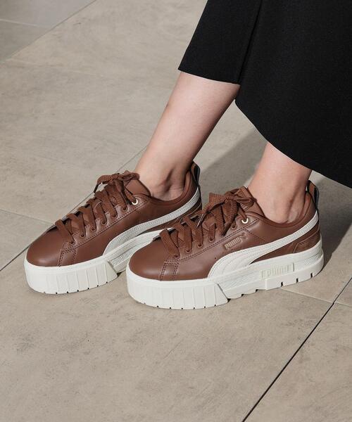 大人気の厚底 早い者勝ち PUMA メイズ グロー スニーカー 大人気 PUMA プーマ シューズ レディース スニーカー 厚底 MAYZE GLOW