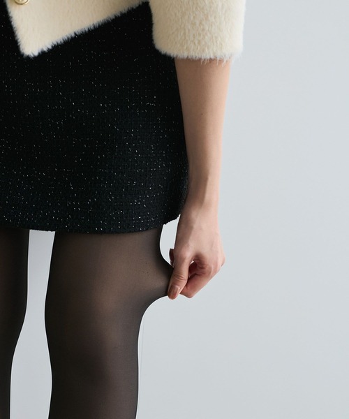 VIS（ビス） タイツ 「WEB限定」ストッキング見え1200デニール裏起毛