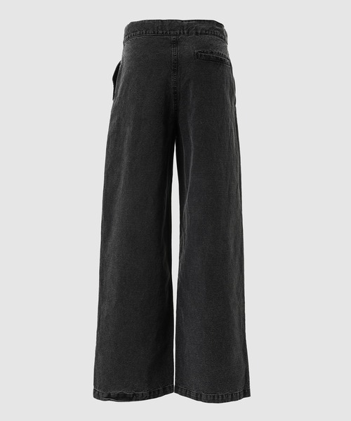 パンツ our legacy gusset chino OUR LEGACY - BORROWED CHINO Coal Black Link Stripe Weave | River