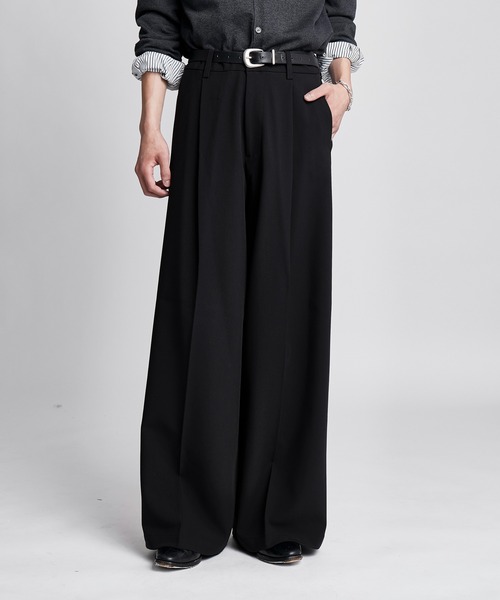SINSS ワイドパンツ スラックス Wide straight slacks / ワイド