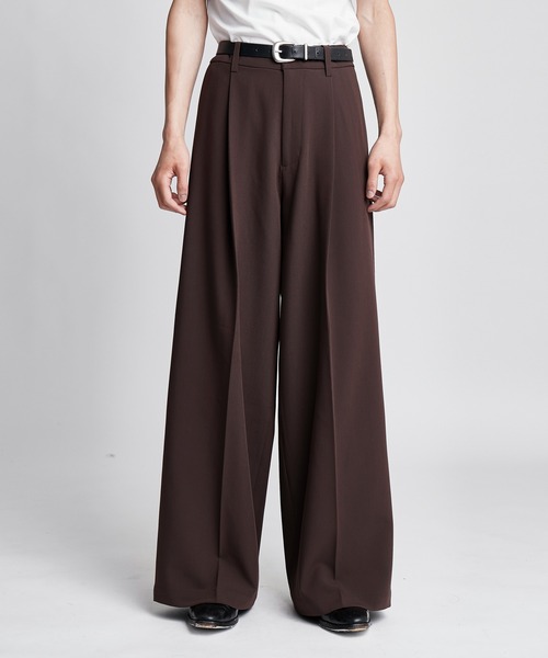 SINSS ワイドパンツ スラックス Wide straight slacks / ワイド