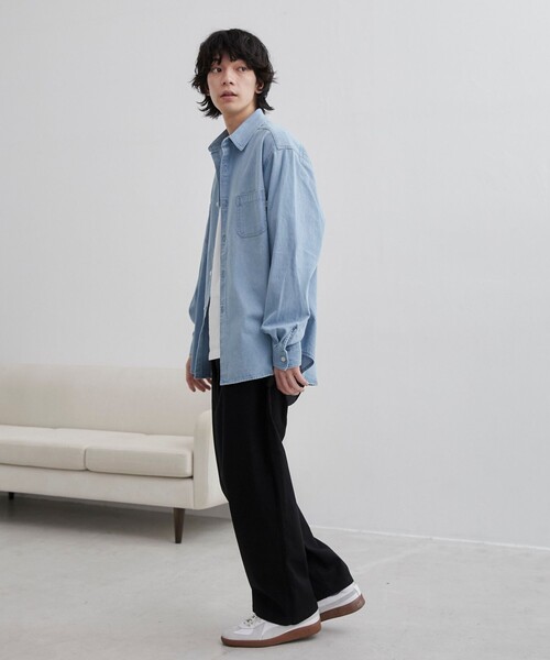 専用 kolor デニムシャツ coen シャツ 「C.DENIMS」デニムレギュラーカラーシャツ メンズ