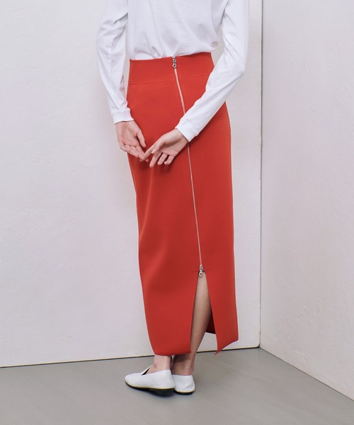 allureville スカート センタージップ2WAYニットスカート