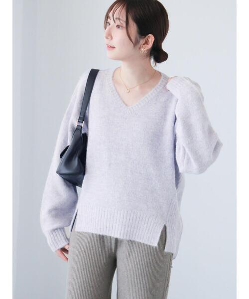 TEECHIレディースニット Te chichi TERRASSE ニット セーター 裾スリットVネックニット