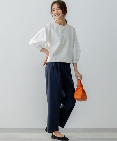 tシャツ ランタンスリーブミニ裏毛 プルオーバー レディース 組曲 tシャツ ランタンスリーブミニ裏毛 プルオーバー
