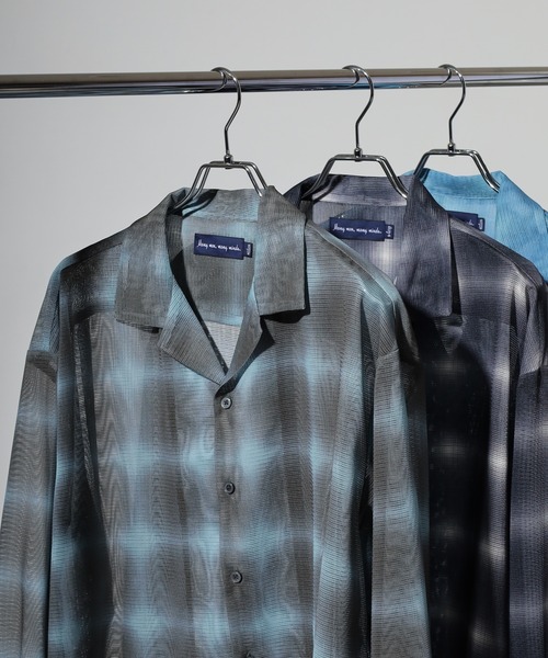 Many men, many minds. シャツ MANYMENMANYMINDS オンブレーチェック