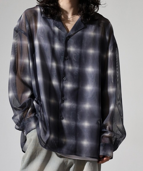 Many men, many minds. シャツ MANYMENMANYMINDS オンブレーチェック