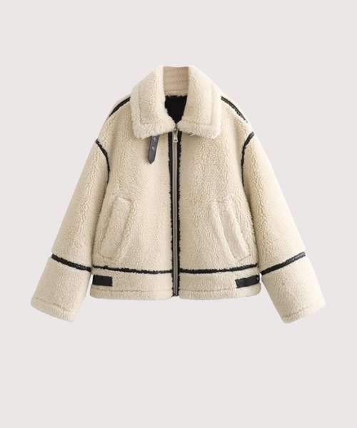 【値下げ中】ボアコート la pomme petit LA POMME petit ムートンコート ボアコート Faux Fur Fuzzy Coat