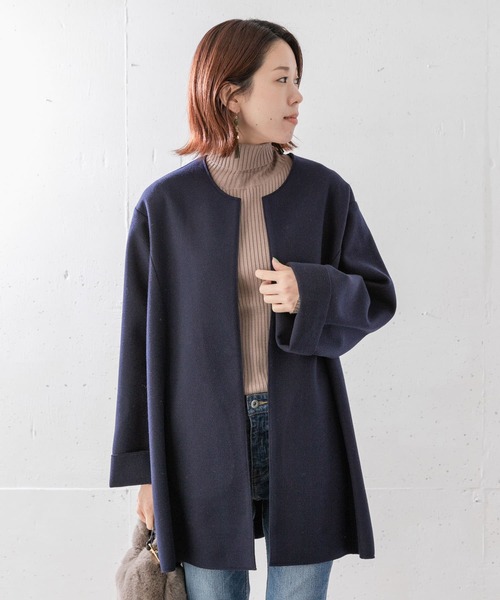 「URBAN RESEARCH Sonny Label」 ノーカラーコート FREE グレー レディース_画像4