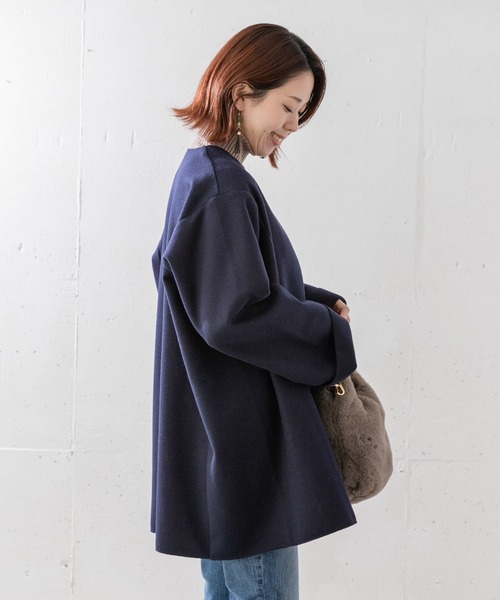 「URBAN RESEARCH Sonny Label」 ノーカラーコート FREE グレー レディース_画像5