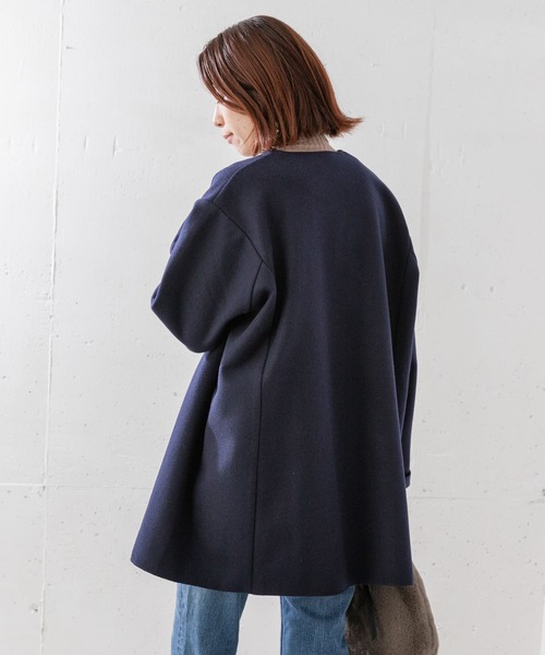 「URBAN RESEARCH Sonny Label」 ノーカラーコート FREE グレー レディース_画像6