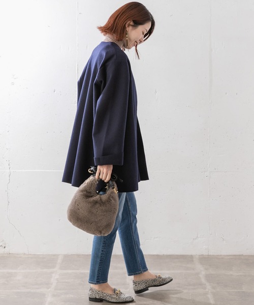 「URBAN RESEARCH Sonny Label」 ノーカラーコート FREE グレー レディース_画像9