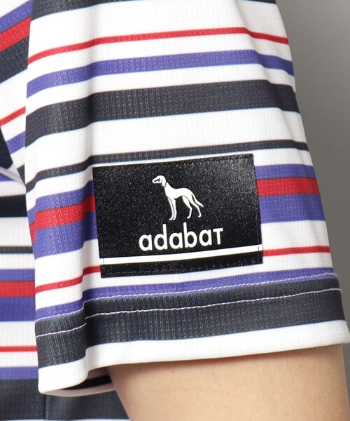 ポロシャツ 「新レーベル ADABAT NAVY」吸水速乾/接触冷感 クールタッチマルチボーダーポロシャツ メンズ_15