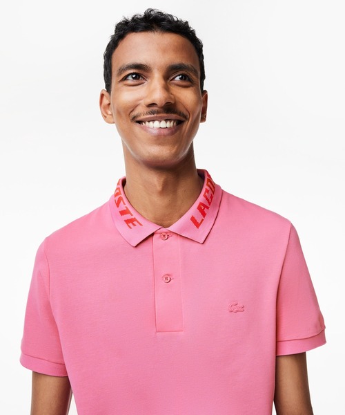 「LACOSTE」 半袖ポロシャツ 2 グレー メンズ