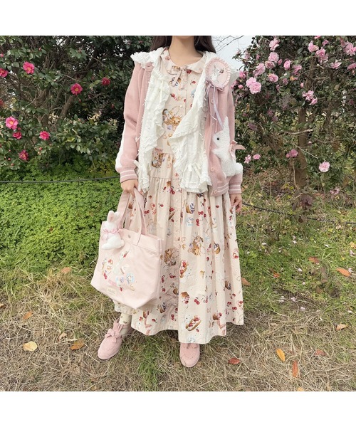 み*ん様 ピンクハウス　スイーツスプリングバニープリントミディワンピース PINK HOUSE（ピンクハウス） ワンピース スイーツスプリングバニー