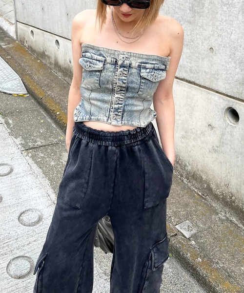 SPIRALGIRL（スパイラルガール） オールインワン デニムビスチェ