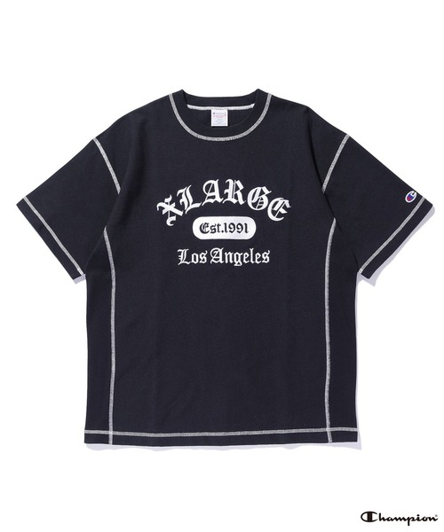 限定コラボ★XLARGE×Champion REVERSE WEAVE ステッチＴシャツ XLARGE×Champion REVERSE WEAVE STICHED S/S TEE（Tシャツ