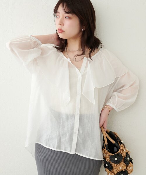 ブラウスの店単品です CRAFT STANDARD BOUTIQUE ブラウス シャツ BIGフリル襟ブラウス