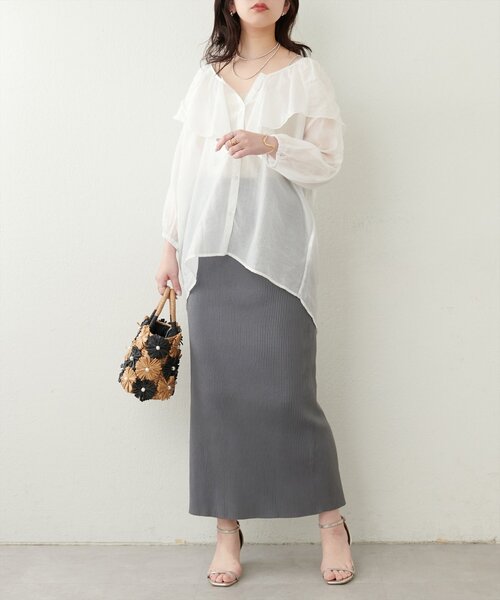 ブラウス シャツ always natural「ブラウス」 レディース N.Natural Beauty Basic ブラウス シャツ バイカラートリミング