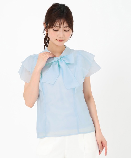 ★新品★ Plage プラージュ ボウタイ ブラウス プラージュ Plage 24AW タイ TIE ブラウス シャツ 長袖 シアー