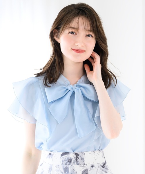 MISCH MASCH ブラウス シャツ 2025春夏新作 シアーフリル
