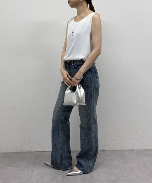 Loungedress ブラウス シャツ サテンインナータンク レディース