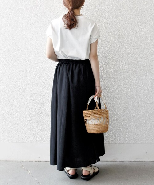 SHIPS any スカート any:「洗濯機可能」グロッシー アシンメトリー