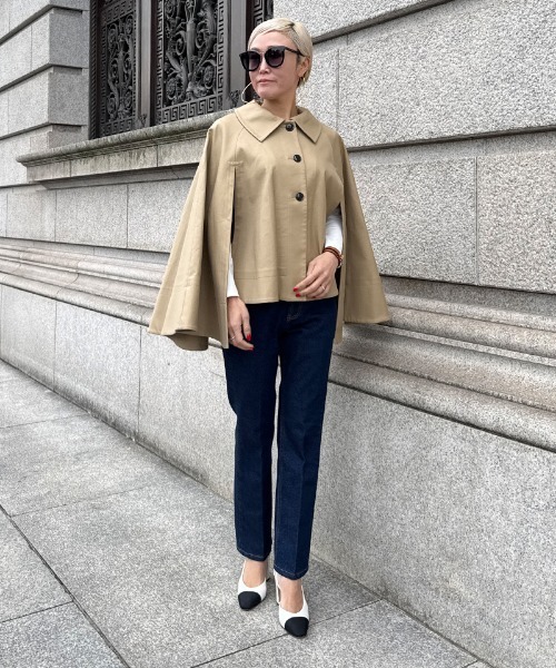 ジェンヌ　JENNE ベージュ ポンチョ・ケープコート JENNE」 ポンチョコート FREE ベージュ レディース : ZOZOTOWN Yahoo