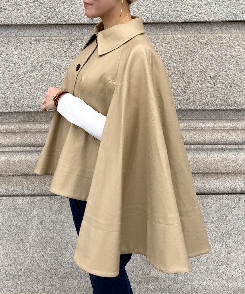 JENNE」 ポンチョコート FREE ベージュ レディース : ZOZOTOWN Yahoo