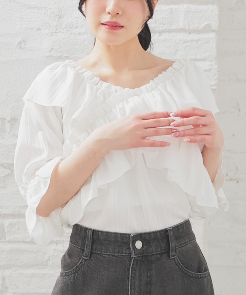 ブラウス シャツ 2wayオフショルロングトップス レディース ブラウス シャツ 2WAYオフショルブラウス レディース : ZOZOTOWN