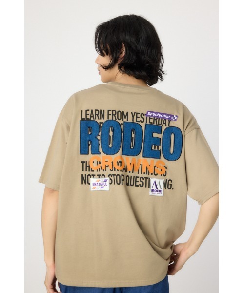 ロデオクラウンズ半袖ワッペンジーンズ生地 RODEO CROWNS WIDE BOWL（ロデオクラウンズワイドボウル） tシャツ