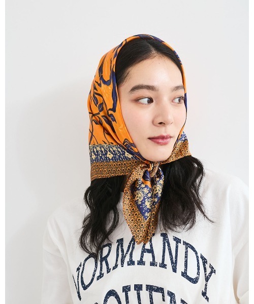 VIS（ビス） スカーフ バンダナ ポムグラネイト柄スカーフ70cm