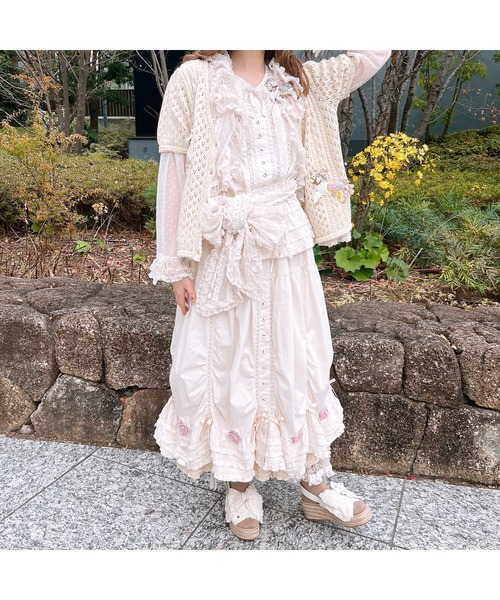 PINK HOUSE ストール マフラー ポルカドットチュールサッシュ