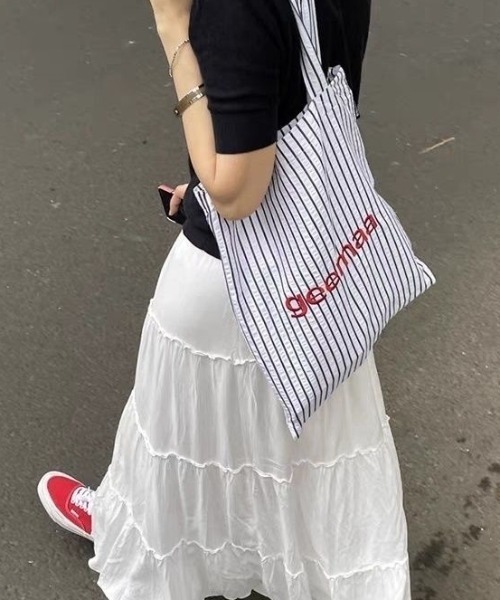 ロゴプリント ストライプ トートバッグ トートバッグ ストライプ＆ロゴ レディース : ZOZOTOWN Yahoo!店