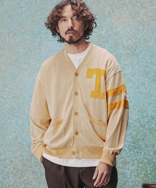 THEOREM カーディガン mcg3646-Award Cardigan レタードカーディガン