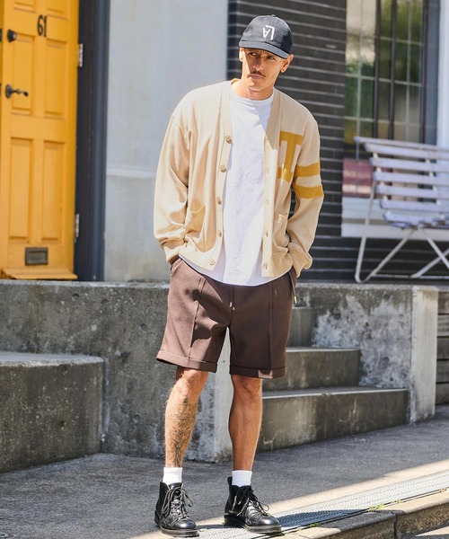交渉中限定お値下げ⭐︎カシミヤブレンドニットカーディガン THEOREM カーディガン mcg3646-Award Cardigan レタードカーディガン