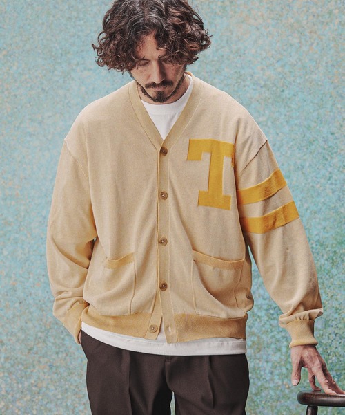 THEOREM カーディガン mcg3646-Award Cardigan レタードカーディガン