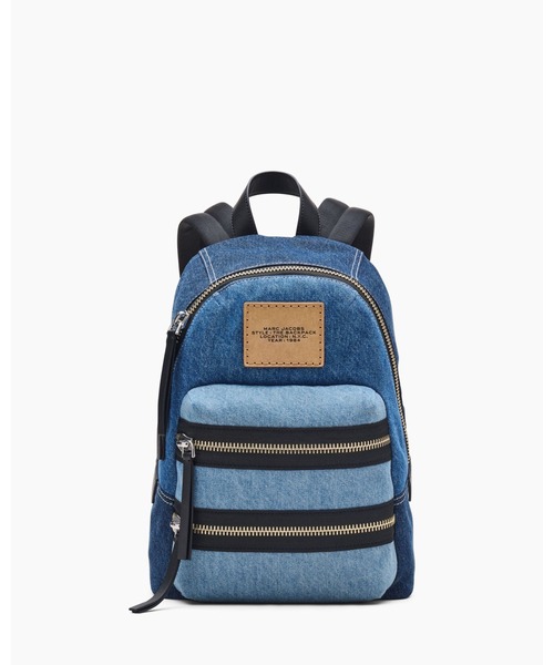 【希少】マークジェイコブス ニューヨーク　リュック バックパック デニム MARC JACOBS デイバック リュック CB DENIM BIKER/ザ カラー