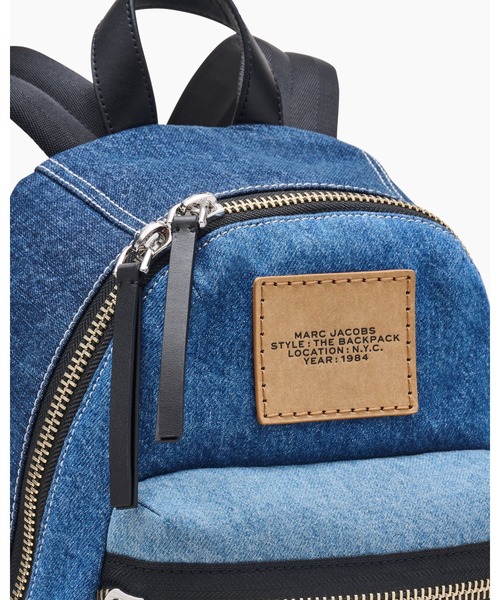【希少】マークジェイコブス ニューヨーク　リュック バックパック デニム MARC JACOBS デイバック リュック CB DENIM BIKER/ザ カラー