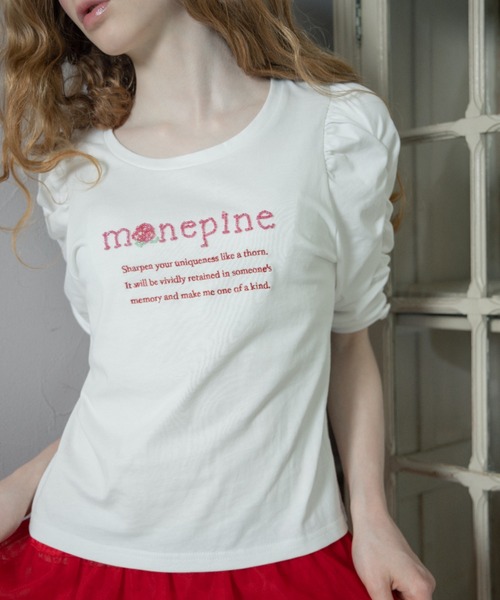 tシャツ monepine” beads logo Tee/”monepine” ビーズロゴTシャツ レディース monepine tシャツ monepine” beads logo Tee/”monepine